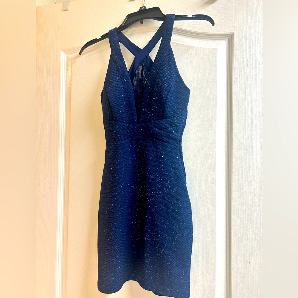 Blue Sparkly Mini dress